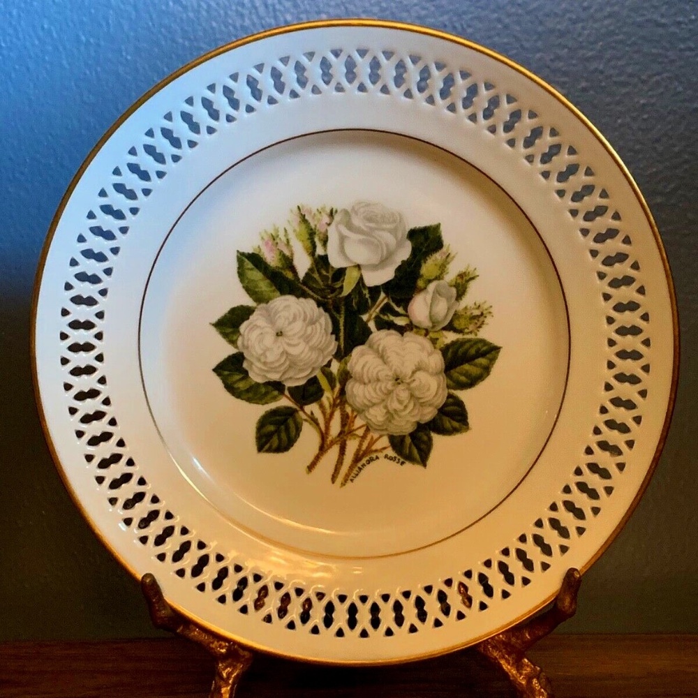 Mademoiselle Hardy from The 12 Rose Plates Bing & Grondahl Denmark Danbury Mint